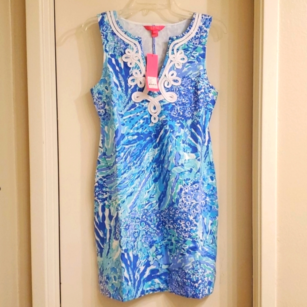 LILLY PULITZER Harper Shift Dress Blue Haven NWT S small
